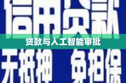 崖州贷款与人工智能审批