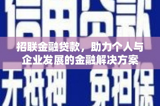 乌马河招联金融贷款，助力个人与企业发展的金融解决方案