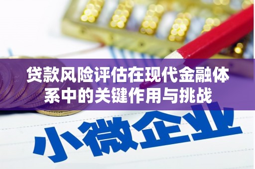 江海贷款风险评估在现代金融体系中的关键作用与挑战