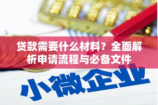 苍南贷款需要什么材料？全面解析申请流程与必备文件