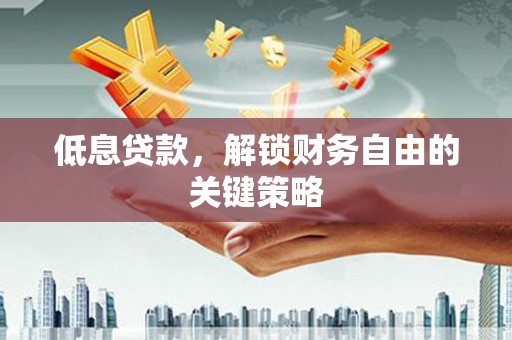 西湖低息贷款，解锁财务自由的关键策略