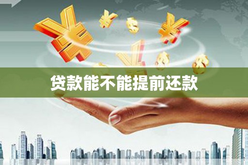 喜德贷款能不能提前还款