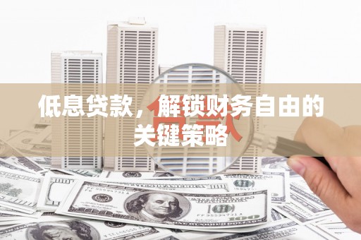蒲江低息贷款，解锁财务自由的关键策略