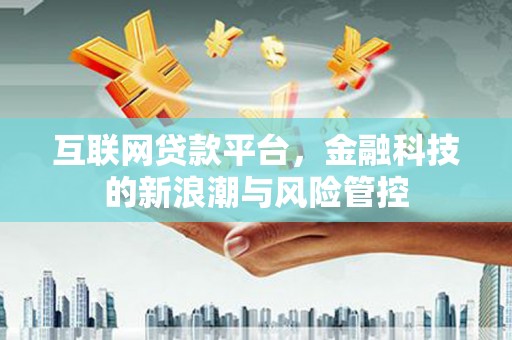 朱家尖互联网贷款平台，金融科技的新浪潮与风险管控