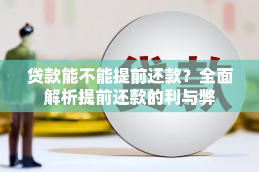 小金贷款能不能提前还款？全面解析提前还款的利与弊