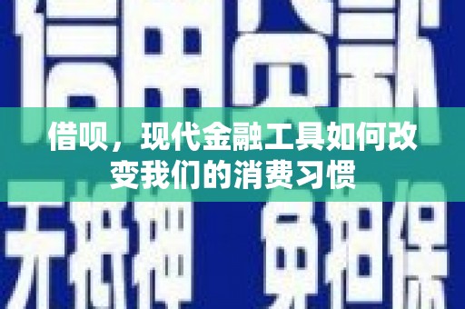 繁昌借呗，现代金融工具如何改变我们的消费习惯