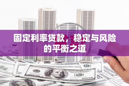 合浦固定利率贷款，稳定与风险的平衡之道